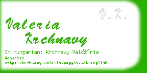 valeria krchnavy business card